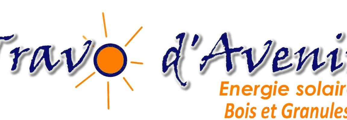 Logo bleu solaire bois et granules