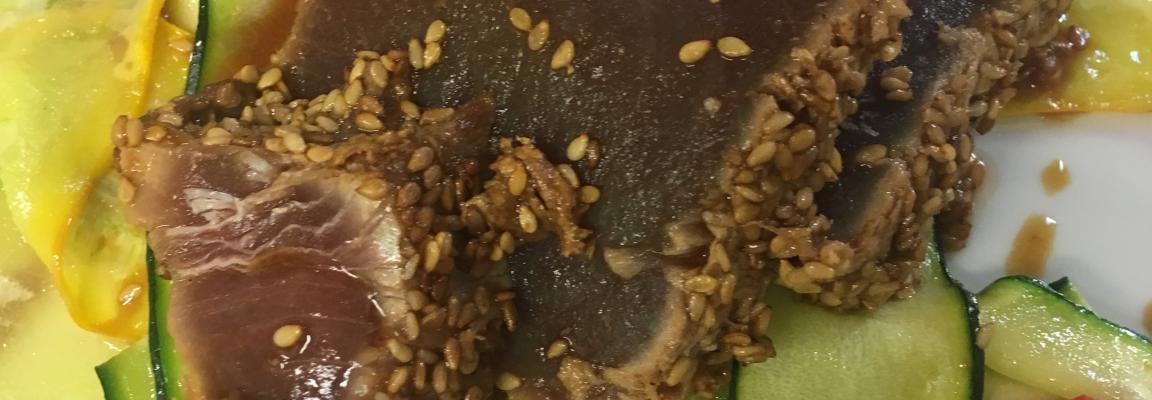 Tataki de Thon Carpaccio de Courgettes2