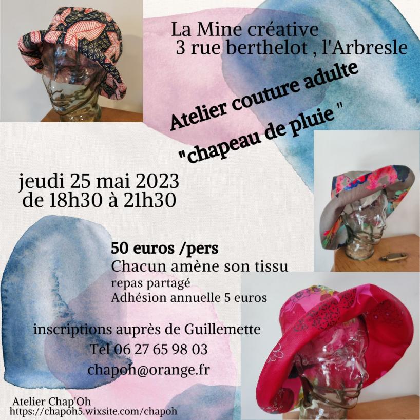 Atelier chapeau pluie